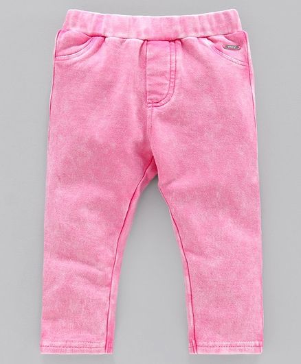 Babyoye Cotton Solid Colour Pull Up Pants - Pink
