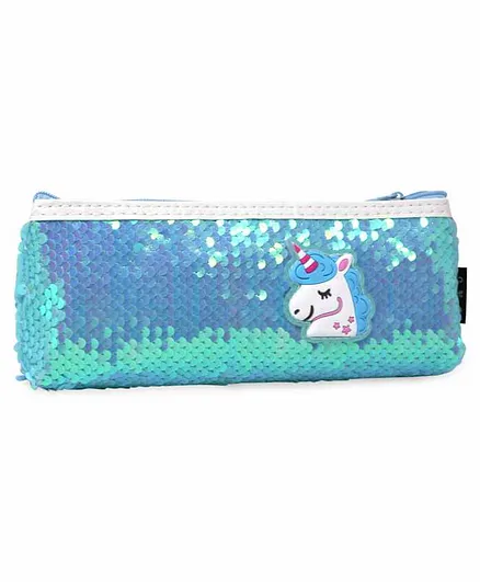 Fiddlerz Reversible Pencil Pouch Sequin Design - Blue