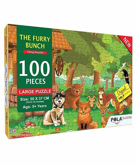 Pola Puzzles The Furry Bunch Animals Jigsaw Multicolor - 100 Pieces