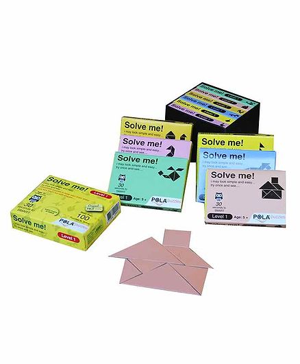 Pola Puzzles Solve Me Level 1 Tangram Puzzle Multicolor Pack of 6 - 100 Pieces