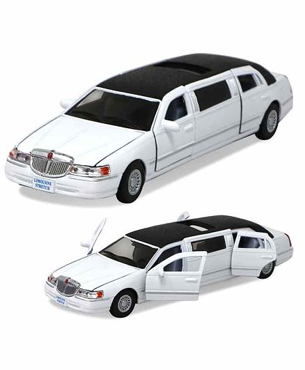 Fiddlerz Die Cast Pull Back Limousine Toy Car - White