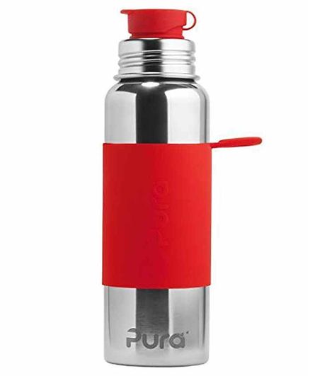 Pura Big Mouth Stainless Steel Insulated Sports Water Bottle Red - 850 ml