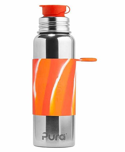 Pura Big Mouth Stainless Steel Insulated Sports Water Bottle Orange - 850 ml