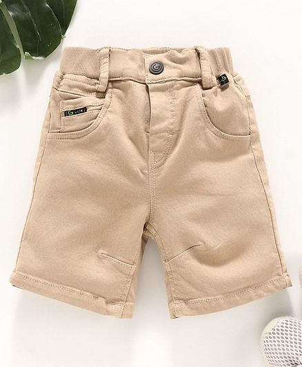 Little Kangaroos Solid Color Shorts - Fawn