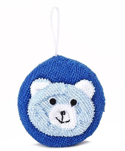 Bear Shaped Bath Sponge - Blue