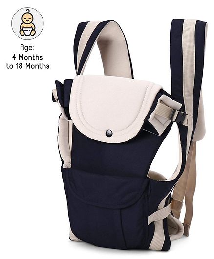 3 Way Baby Carrier with Head Support - Navy Blue Cream