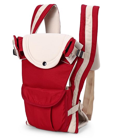 3 Way Baby Carrier with Head Support - Red Cream