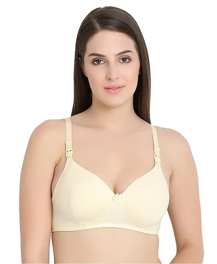 FABURA Solid Maternity Bra - Beige