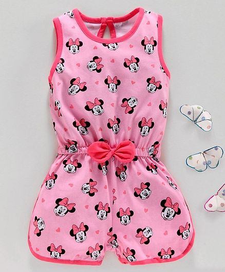 Disney by Babyhug Neck Jumpsuit - Pink