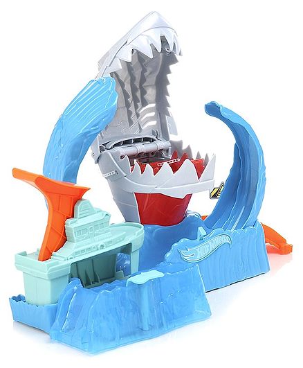 Hot Wheels Robo Shark Frenzy Play Set - Blue