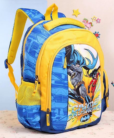 DC Comics School Bag Yellow Blue - 18 Inches