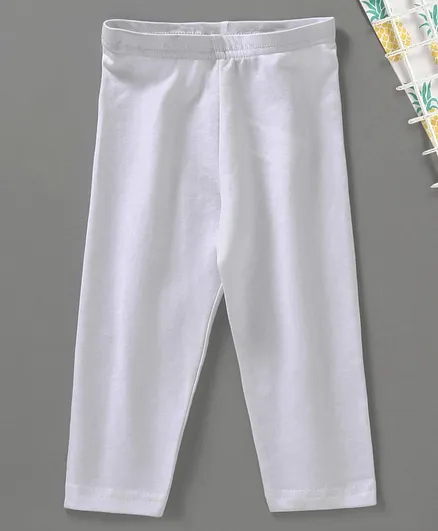 Babyhug Full Length Leggings - White