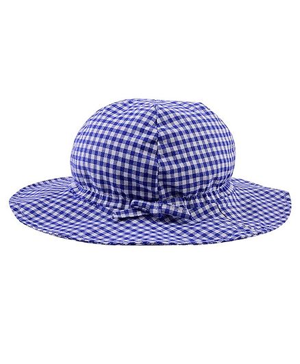 Little Hip Boutique Checkered Bucket Cap - Blue
