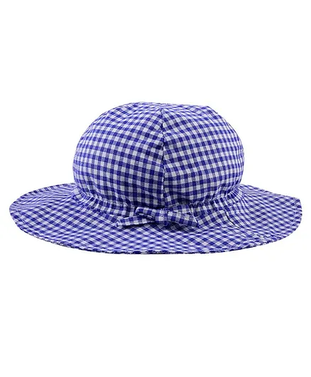 Little Hip Boutique Checkered Bucket Cap - Blue