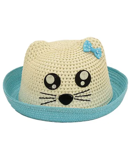 Tiekart Cat Face Design Cap - Blue