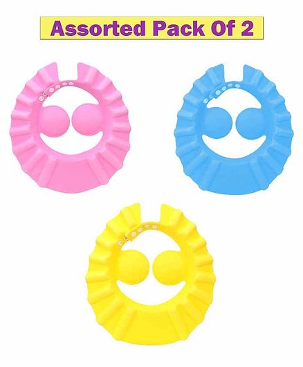 Syga Shampoo Bath Cap With Adjustable Fasteners Pack Of 2 - Multicolor