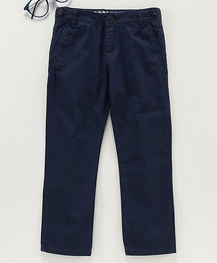 LC Waikiki Solid Full Length Trousers - Navy