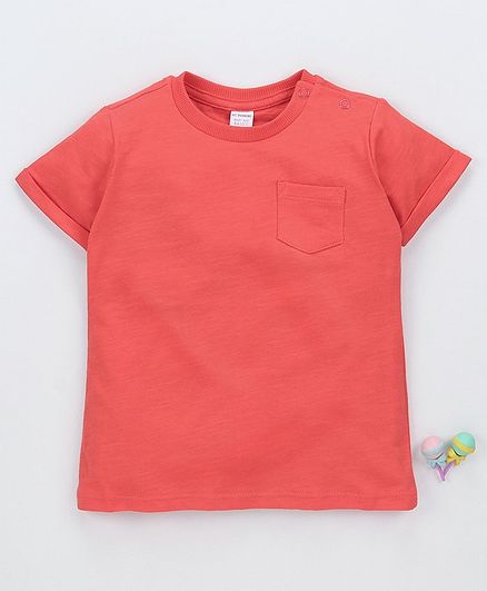 LC Waikiki Solid Half Sleeves Tee - Peach