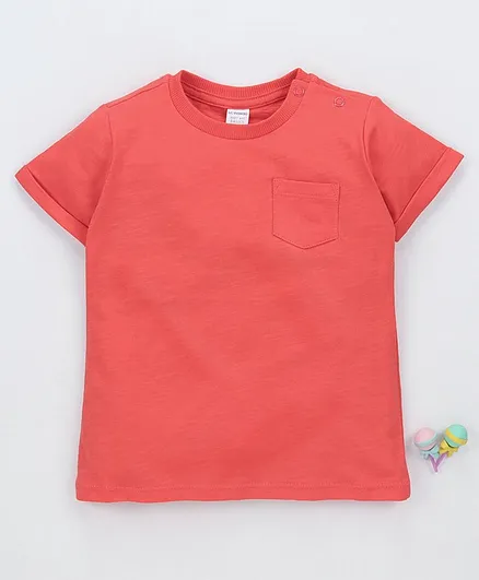 LC Waikiki Solid Half Sleeves Tee - Peach