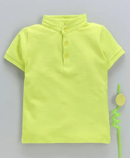 LC Waikiki Half Sleeves Solid T-Shirt - Light Green