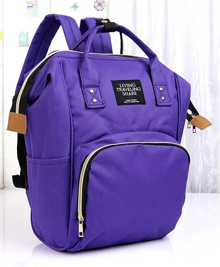 Backpack Style Diaper Bag - Purple