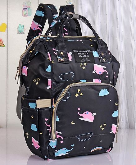 Backpack Style Diaper Bag - Black