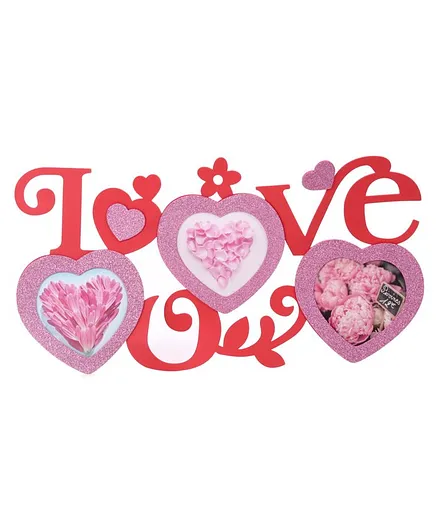 Wall Decor Sticker Love Print - Pink & Red