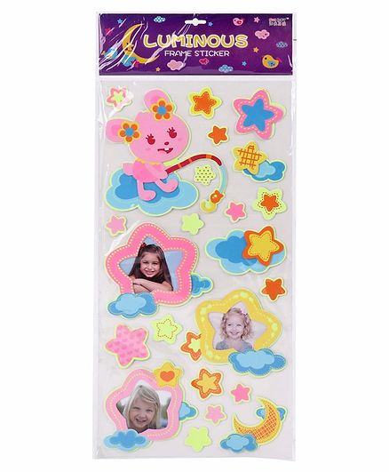 Sticker With Baby & Star Print Pink - 23 Pieces