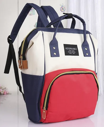 Backpack Style Diaper Bag - Blue Red