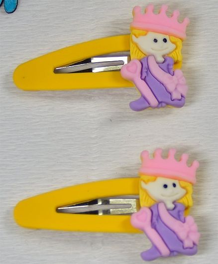 Little Miss Cuttie Princess Hair Clip - Yellow