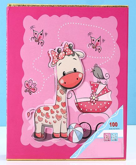 Photo Album Giraffe Print - Pink