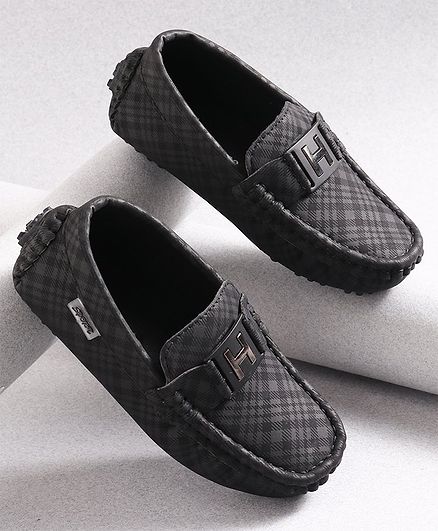 KIDLINGSS Checked Loafers - Black