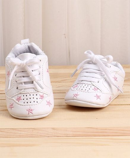 KIDLINGSS Star Embroidered Booties - Pink