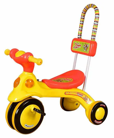 Cosmo Xtreme Tricycle with 4 Wheels - Yellow Red