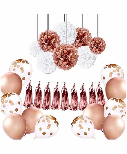 Party Propz Combo Set Rose Gold - 35 Pieces