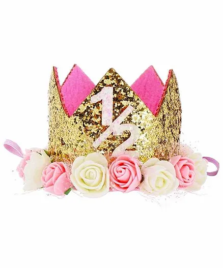 Party Propz Birthday Crown - Golden Pink