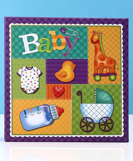 Baby Photo Album Animal Print - Purple