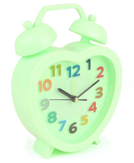 Heart Shaped Alarm Clock - Light Green