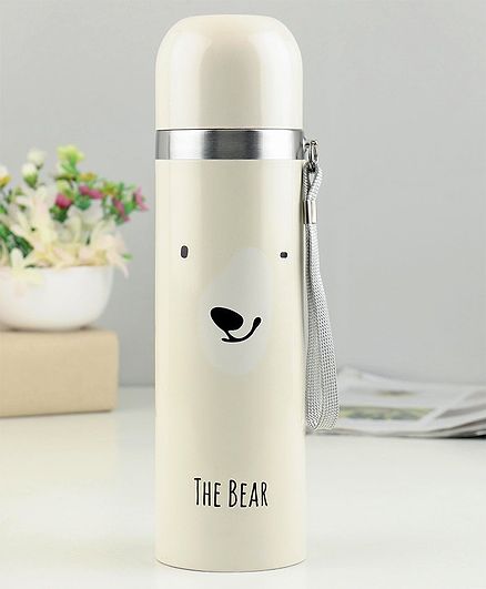Water Bottle Printed Cream - 500 ml
