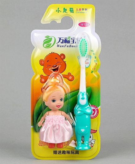 Baby Toothbrush with Doll - Pink Green