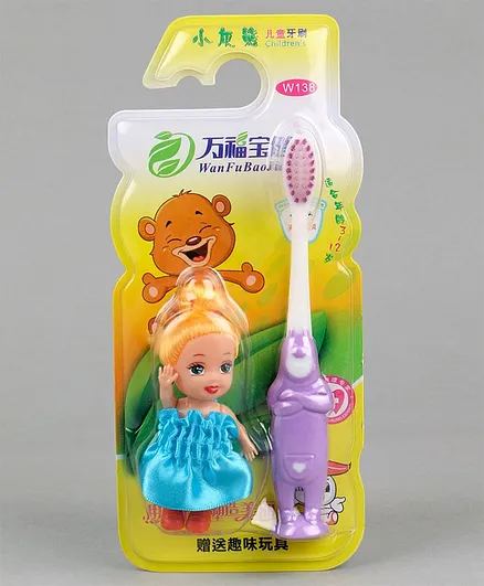 Baby Toothbrush with Doll - Blue Purple