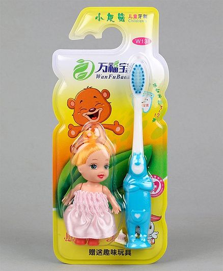 Baby Toothbrush with Doll - Pink Blue