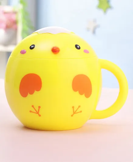 Mug with Lid & Handle Yellow - 450 ml