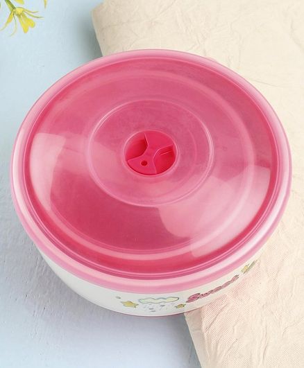 Feeding Bowl Set with Fork Pack of 4 Pink - 1100 ml, 500 ml