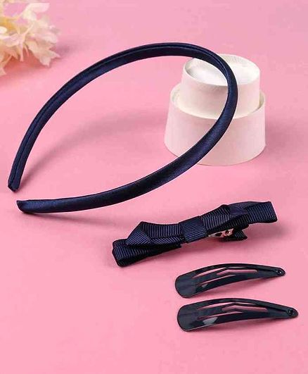 Babyhug Hair Accessories Combo Sets 4 pc - Navy Blue