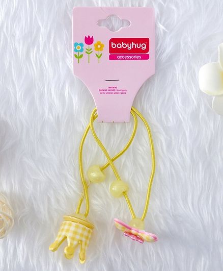 Babyhug Hair Rubber Pack of Two - Yellow