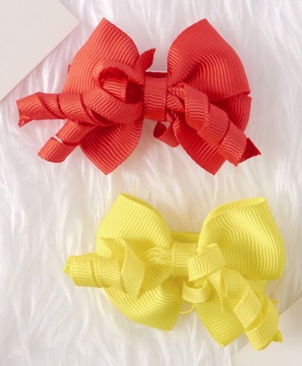 Babyhug Hair Clips Pack of 2 - Red & Yellow