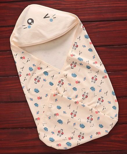 Simply Hooded Bath Towel Bird Print - Pink