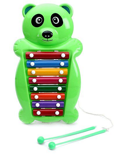 Prime Creation Pull Along Panda Xylophone Green