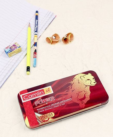 Camlin Geometry Box Red Pack of 1 - 10 Pieces